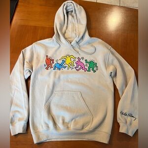 Tan Keith Haring hoodie, size small